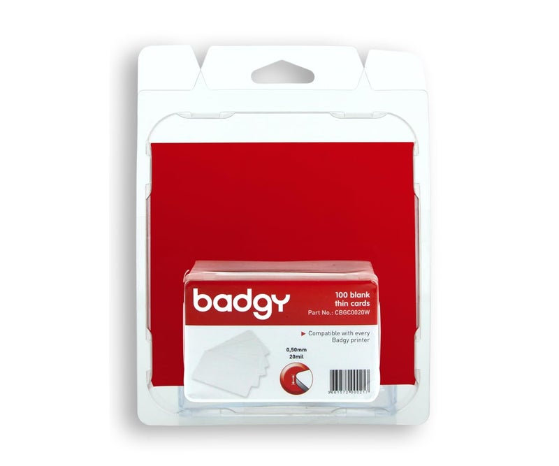 Badgy - 100 PVC Thin Cards - Badgy100 and Badgy200 Compatible - Image 1